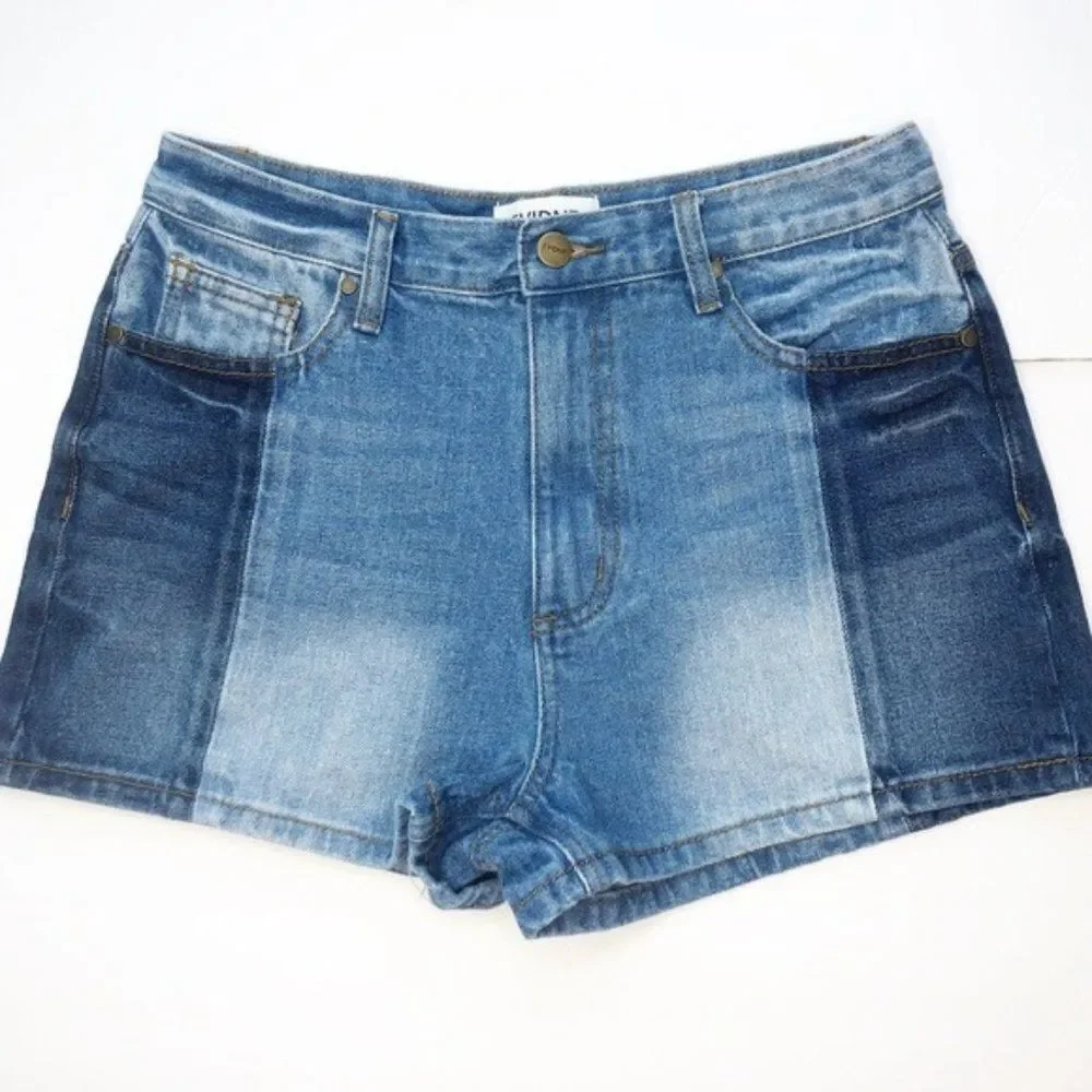 Evidnt Colorblock Jean Shorts